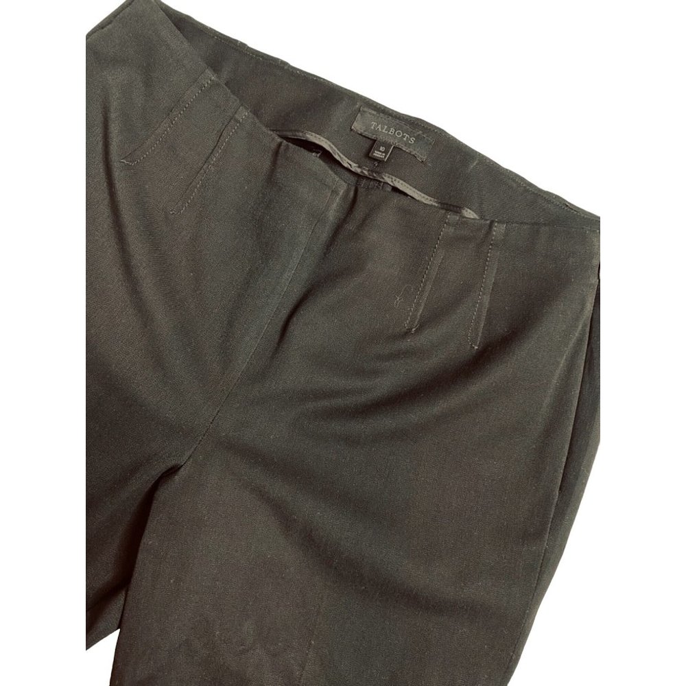 Talbots Side Zip Dress Pants Black Stretch Womens‎ Size 8